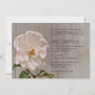 Rustikale Gardenien-Hochzeitseinladungen Einladung