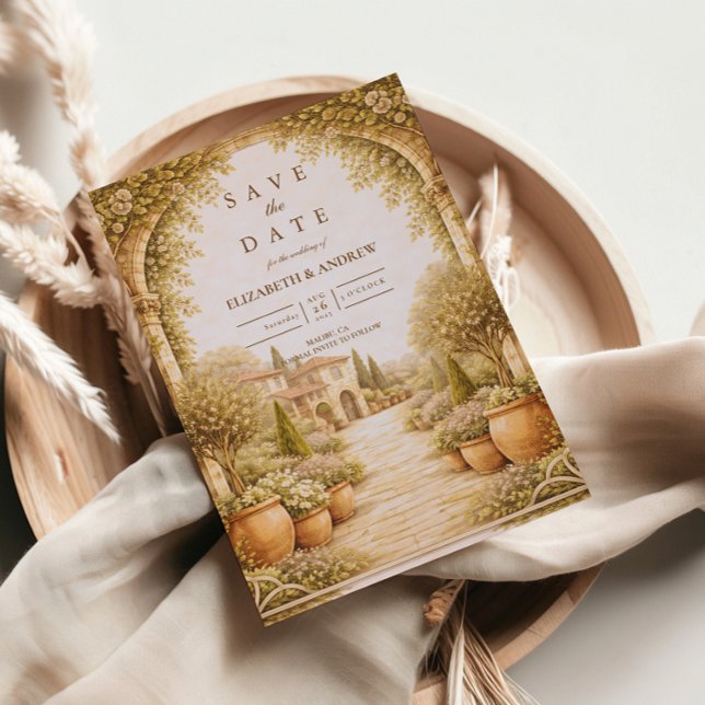 Rustikale Garten-Anwesen-Hochzeit Save The Date (Von Creator hochgeladen)