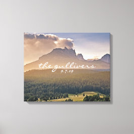 Rustikale Gästebuchalternative Leinwanddruck