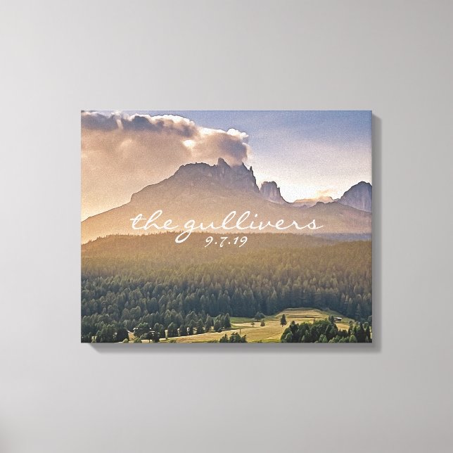 Rustikale Gästebuchalternative Leinwanddruck (Vorderseite)