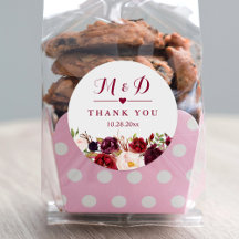 Rustikale Gastgeschenk Hochzeit Burgund Red Floral