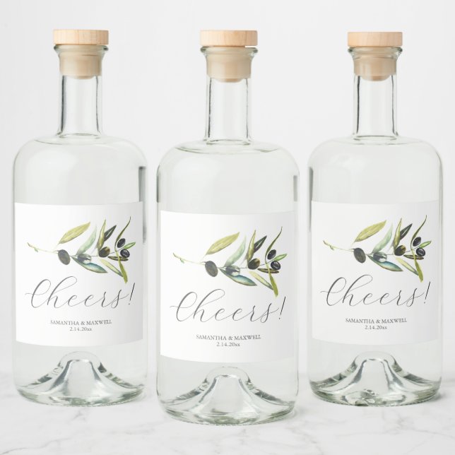 Rustikale Gastgeschenke Hochzeiten, Dekoration aus Alkoholflaschenetikett (Flaschen)