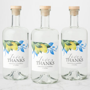 Rustikale Gastgeschenke Hochzeiten Lemon Tischdeko Alkoholflaschenetikett