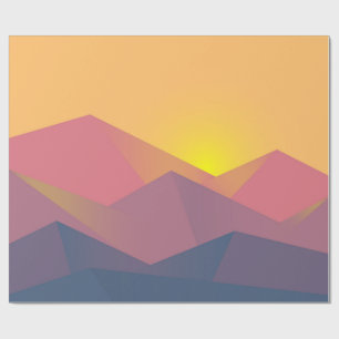 Rustikale Gebirge Geometrisch Minimalistisch Geschenkpapier