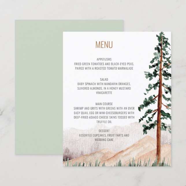 Rustikale Gebirgslandschaft Pinienbäume Landschaft (Vorne/Hinten)