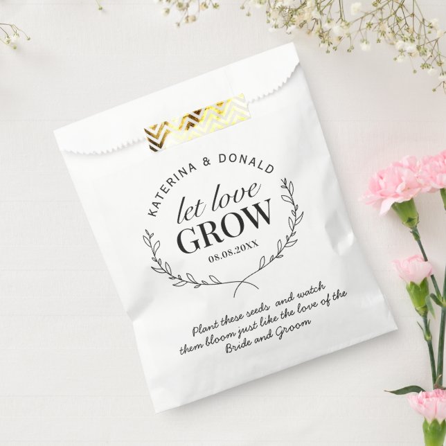 Rustikale Gelassen Liebe Grow Seed Wedding Geschenktütchen (Versiegelt)