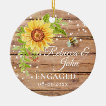 Rustikale Gelbblüte Verlobte Keramik Ornament