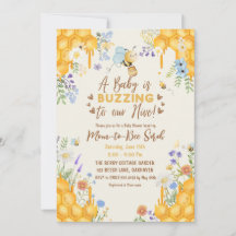 Rustikale gelbe Honigbiene Blumen Baby Shower