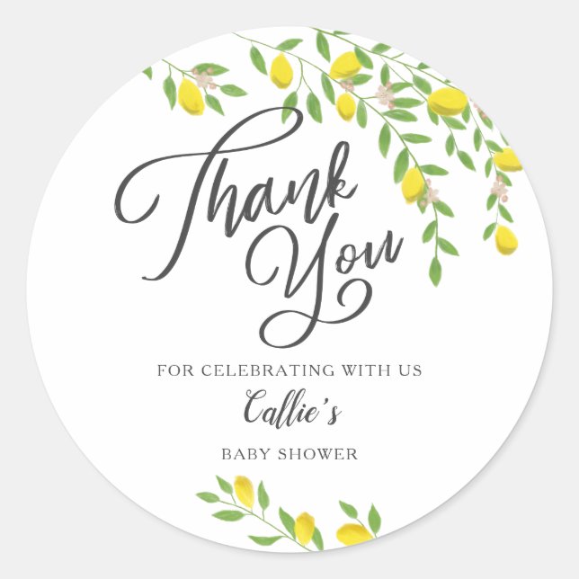 Rustikale Gelbklee-Kinderdusche Runder Aufkleber (Vorderseite)