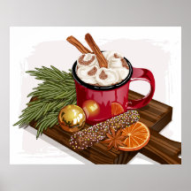 Rustikale gemütliche Heiße-Schokoladen-Tasse-Marsh