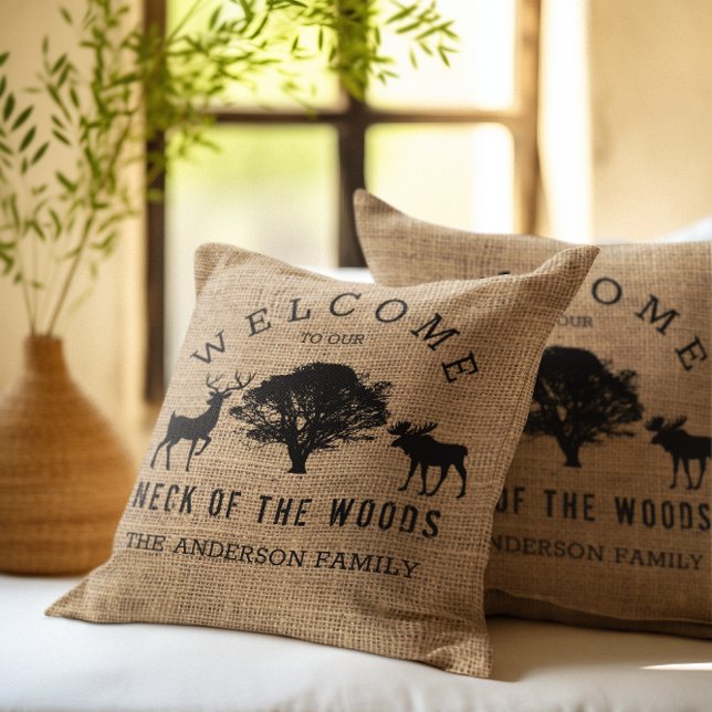 Rustikale, gemütliche Kabine - Name der Familie Th Kissen (Von Creator hochgeladen)