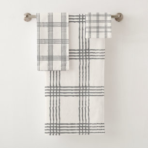 Rustikale Geometrie Moderne Minimalistische Karier Badhandtuch Set