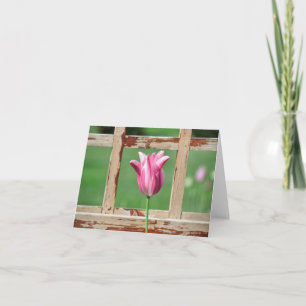 Rustikale Gerahmte Tulip Note Card Karte