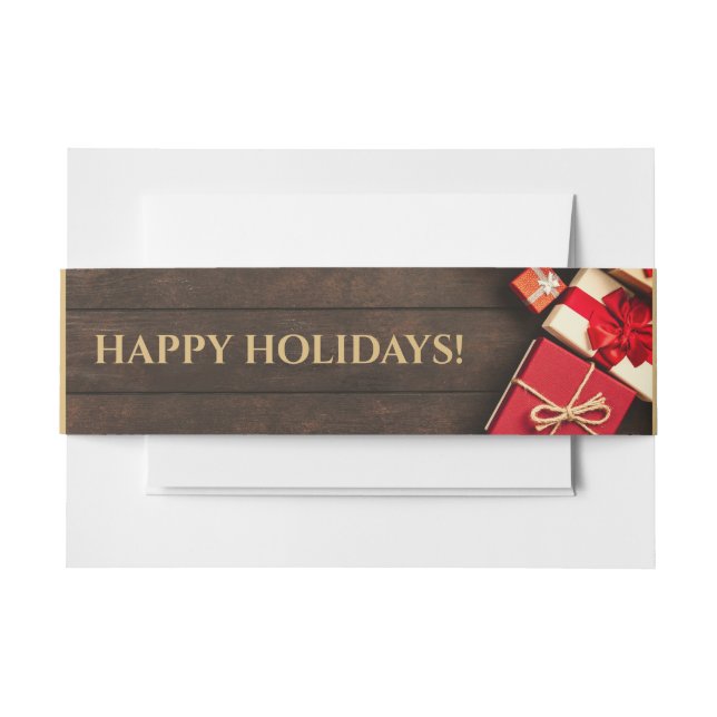 Rustikale Geschenkboxen, Weihnachten Einladungsbanderole (Vorderseite Beispiel)