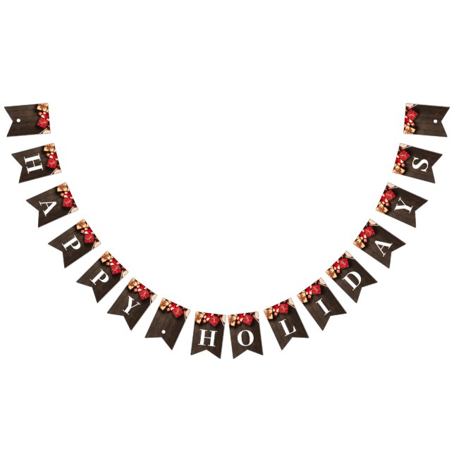 Rustikale Geschenkboxen, Weihnachts-Party Wimpelkette (Alle)