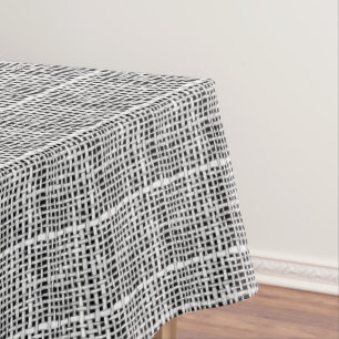 Rustikale gesponnene elegante silberne Leinwand Tischdecke
