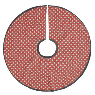 Rustikale gesponnene rote Flechtweide auf Polyester Weihnachtsbaumdecke