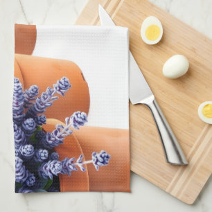 Rustikale getopfte Lavendel-Minze-Salbei-Kräuter T Geschirrtuch