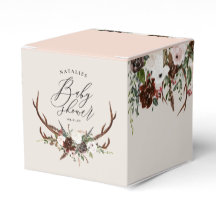 Rustikale Geweihe Aquarell Blütendusche Gefallen