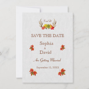 Rustikale Geweihe Herbst Boho HEIRATET AM [Datum] Einladung