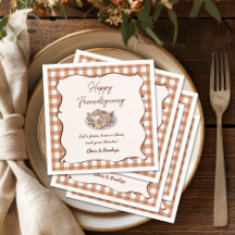 Rustikale Gingham-Friendsgiving-Dankfest-Dinnerpar