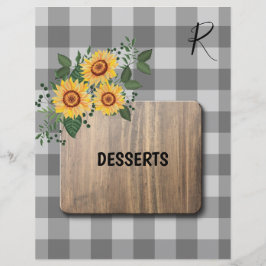 Rustikale Gingham Sonnenblumen Rezeptorteiler