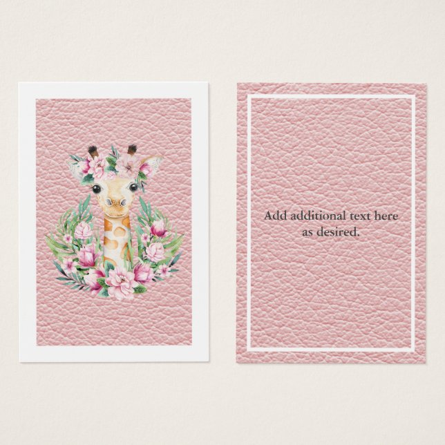 Rustikale Giraffe Floral Girls genannt Hübsch Boho (Vorne & Hinten)