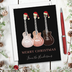 Rustikale Gitarren Frohe Weihnachten Personalisier