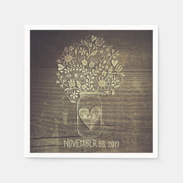 Rustikale Glaskeramik Serviette (Vorderseite)