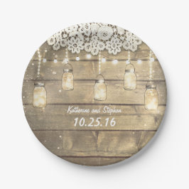 Rustikale Glaskeramikstrahlleuchten aus Holz Pappteller