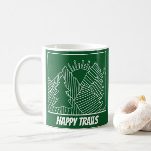 Rustikale glückliche Wege Berge Tasse