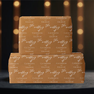 Rustikale Gold-Typografie, einfache, individuelle Geschenkpapier