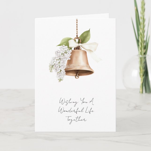 Rustikale Goldbrell-Blütenhochzeit Karte (Vorderseite)