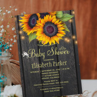 Rustikale goldene Sonnenblumen Stallenholz Babydus
