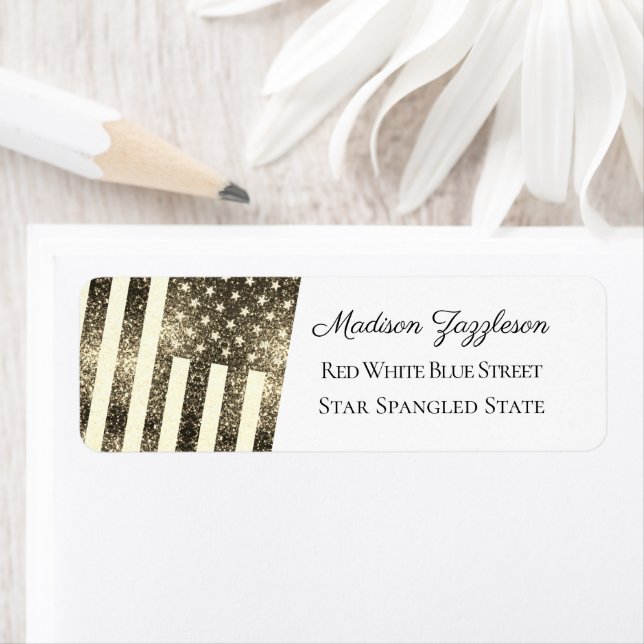 Rustikale Goldmedaille (Glitzern) USA-Flagge (Insitu)