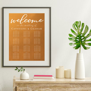 Rustikale Goldtypografie-Hochzeit im Herbst Poster