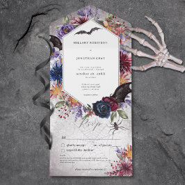 Rustikale gotische Farben Halloween Hochzeit kein All In One Einladung