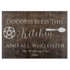 Rustikale Göttin Bless Pagan Hexe Schneidebrett