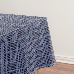 Rustikale Grafik gesponnene blaue Leinwand Tischdecke