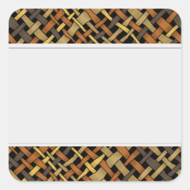 Rustikale, grafische Wölfe-Rutschmarken Quadratischer Aufkleber