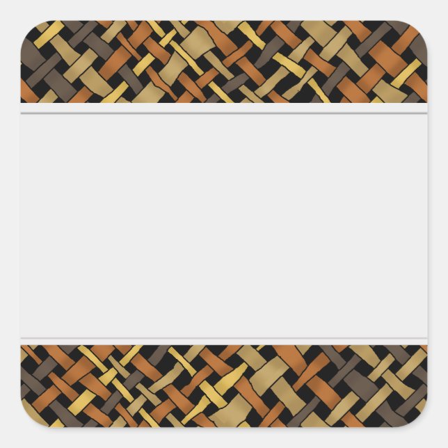 Rustikale, grafische Wölfe-Rutschmarken Quadratischer Aufkleber (Vorderseite)