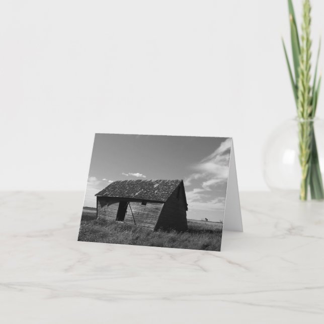 Rustikale Gras-Prärie-Barnenkarte Karte (Vorderseite)