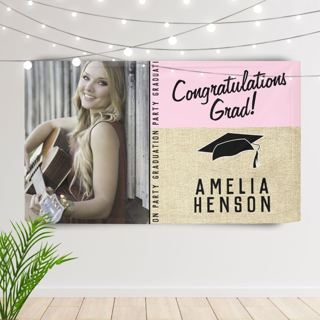 Rustikale Gratulation Absolvent Abschlussfeier Fot Banner (Von Creator hochgeladen)