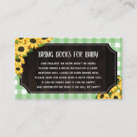 Rustikale Green Gingham & Sunflowers Bücher für Ba