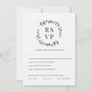 Rustikale Greenerity Wedding RSVP Card Response Ca Einladung