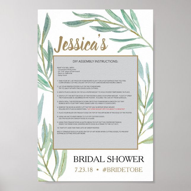 Rustikale Greenery Foto Prop Poster Rahmen (Vorne)