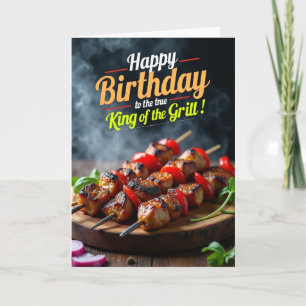 Rustikale Grill-Geburtstagskarte Karte