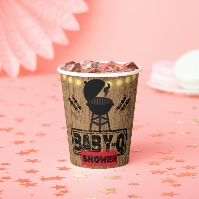 Rustikale GRILLEN-Baby Grill Babydusche Pappbecher (Insitu)