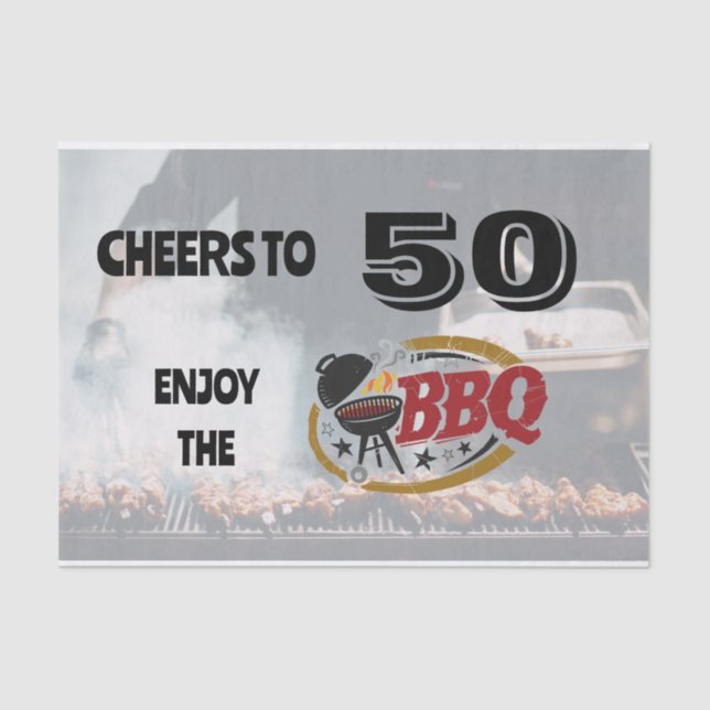 Rustikale GRILLEN Gril Seidenpapier (Vorderseite)