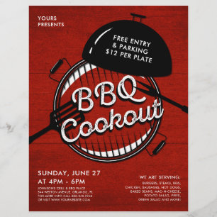 Rustikale GRILLEN Grill Cookout Event Flyer